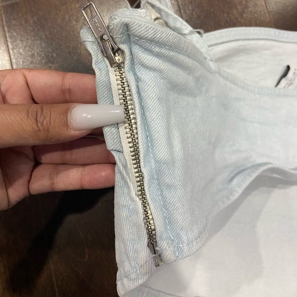 Pale blue denim tank top - Picture 5 of 6